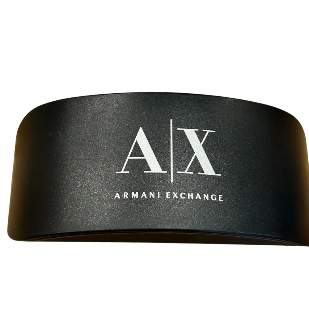 A/X Armani Exchange Black Hard Sunglasses Clam Shell Eyeglasses Glasses Case